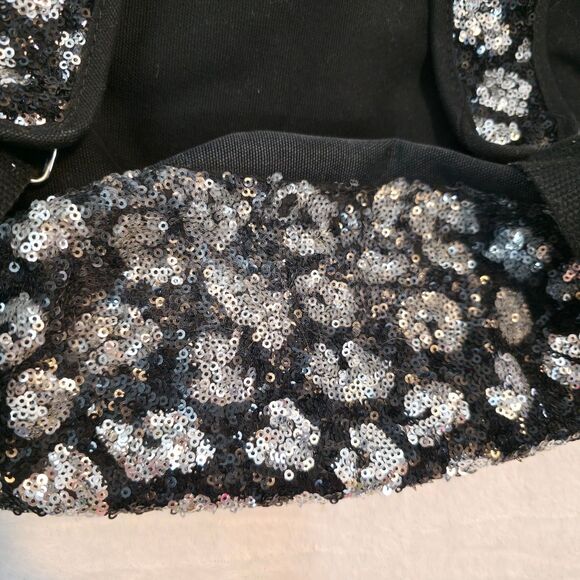 (2) Victoria's Secret PINK Leopard Cheetah & Polka Dot Backpacks Sequins Bling - Picture 11 of 16